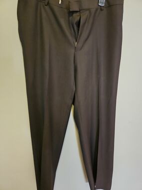 Hugo Boss Mens Dress Pants 34x30 Black James Brown US Stretch Wool Flat Front